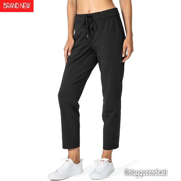 7/8 Stretch Ankle Sweatpants with Deep Pockets for Golf, Lounge, Travel